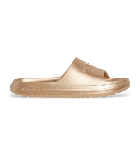 Til kvinder. PLS70165 Flip-flops Beach Slidemet (36), Guldfarvet, Fast, Ingen, Badetøj - Pepe Jeans - Modalova