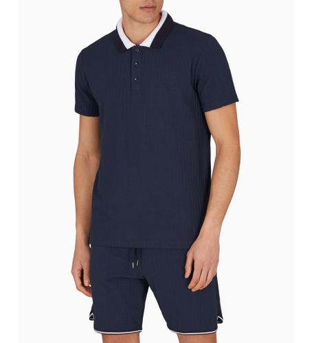 Til mænd. EM000571_AF12360 Ensfarvet navy poloshirt (M), Casual, Bomuld, Korte ærmer - Emporio Armani - Modalova