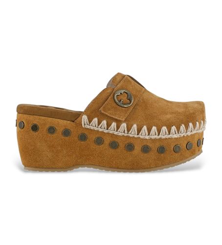 Til kvinder. MU.SW611001A Brune træsko i (36), 5-8 cm, Ruskind, Ingen, Casual - Mou - Modalova