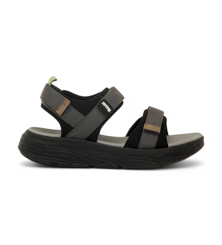 Til mænd. 84777 Sorte Prona-sandaler (40), Stof, Fast, 1-3 cm, Velcro, Casual - MTNG - Modalova