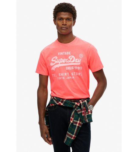 Til mænd. M1012119A Coral Vintage T-shirt (S), Casual, Bomuld, Korte ærmer, Koralfarvet - Superdry - Modalova