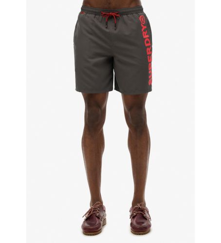 Til mænd. M3010248A 43,2 cm svømmedragt med , sporty grafik (S), Badetøj, Genanvendt polister, Bæredygtig - Superdry - Modalova