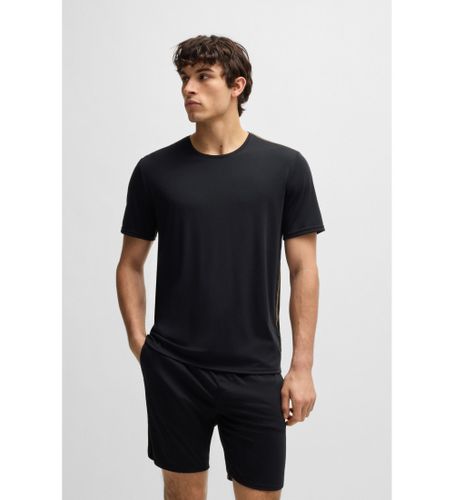 Til mænd. 50540631 elastisk strikket pyjamas med syninger (M), Afslappet, Modal, Korte ærmer - BOSS - Modalova