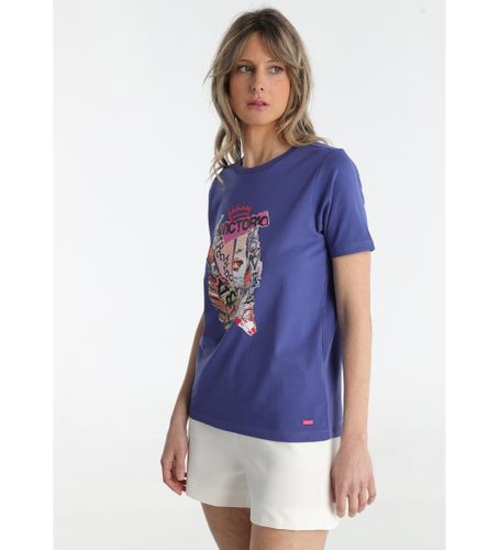 Til kvinder. 320308114 T-shirt med puslespil-grafik (S), Casual, Bomuld, Korte ærmer - Victorio & Lucchino, V&L - Modalova