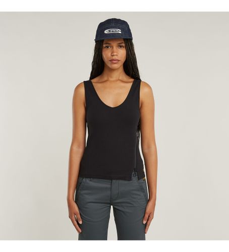 Til kvinder. D26226-D275-6484 Asymmetrisk Slim T-shirt med lynlås, (XS), Casual, Uden ærmer/stropper, Økologisk bomuld, Bæredygti - G-Star - Modalova