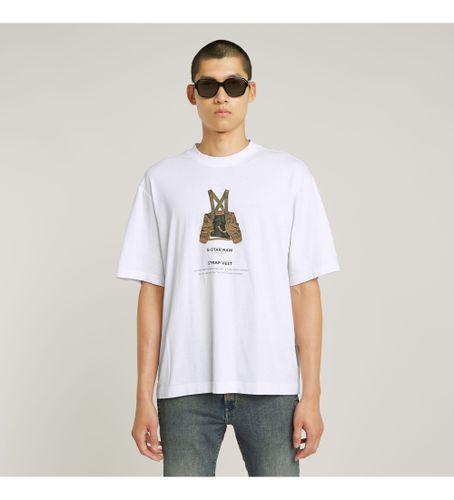 Til mænd. D24429-C336-H286 Archive Print Boxy T-shirt (S), Casual, Korte ærmer, Økologisk bomuld, Bæredygtig - G-Star - Modalova