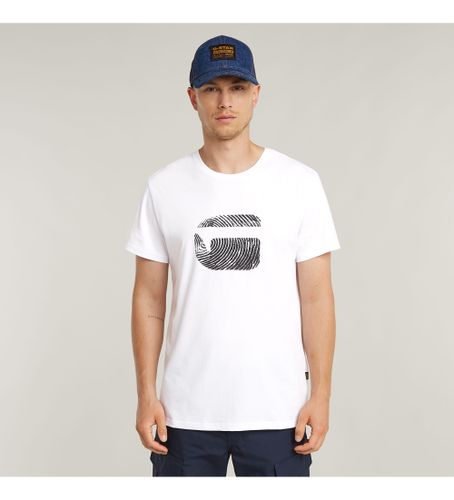 Til mænd. D26041-C506-110 Finger Print Burger T-shirt (S), Casual, Korte ærmer, Økologisk bomuld, Bæredygtig - G-Star - Modalova