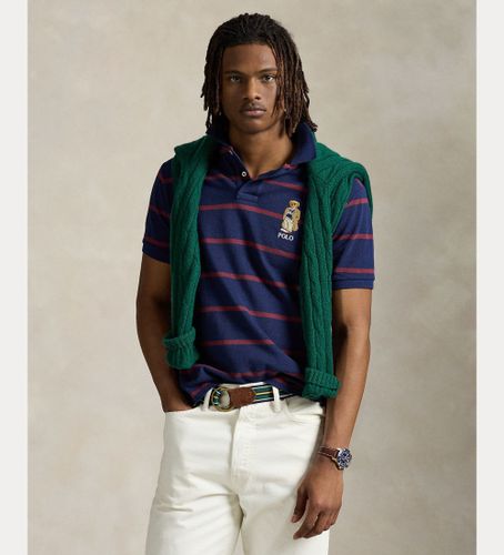 Til mænd. 710971839001 Custom Slim Fit navy pique polo shirt (S), Casual, Bomuld, Korte ærmer - Polo Ralph Lauren - Modalova