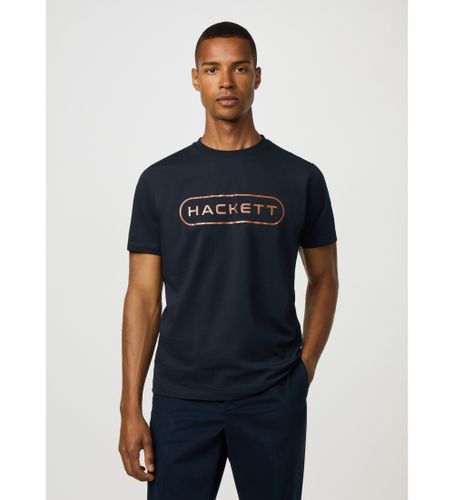 Til mænd. HM5000030 Essential Box T-shirt navy (L), Casual, Bomuld, Korte ærmer - Hackett London - Modalova