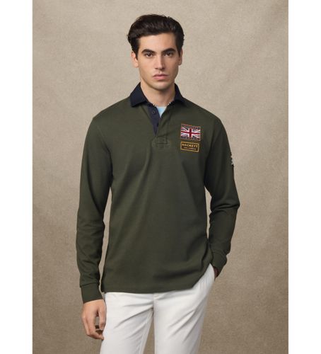 Til mænd. HM5700003 Polo Rally (L), Casual, Bomuld, Lange ærmer - Hackett London - Modalova