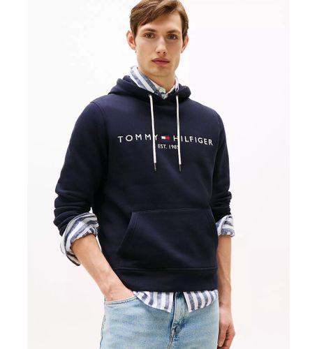 Til mænd. MW0MW10752 Sweatshirt Core Logo navy (S), Casual, Polyester, Lange ærmer, Økologisk bomuld - Tommy Hilfiger - Modalova