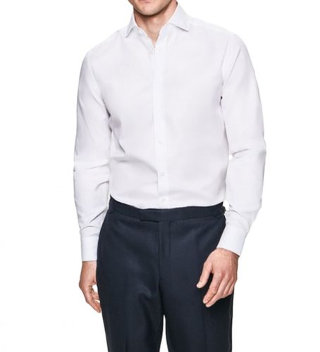 Til mænd. HM308232 Slim Fit Oxford-skjorte (145), Bomuld, Klassisk, Lange ærmer - Hackett London - Modalova