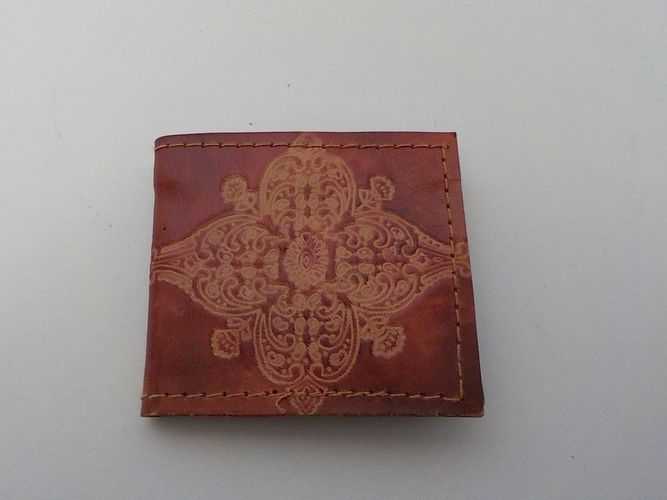 Porte cartes en cuir motifs marocains - Label Emmaus - Modalova