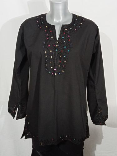 Tunique col tunisien  sequins - T2 - non renseign - Modalova