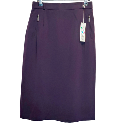 Jupe crayon aubergine - 36 - vintage - Modalova