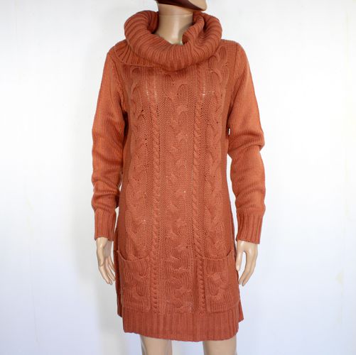 Robe En Maille Rouille Taille Estim L - non renseign - Modalova