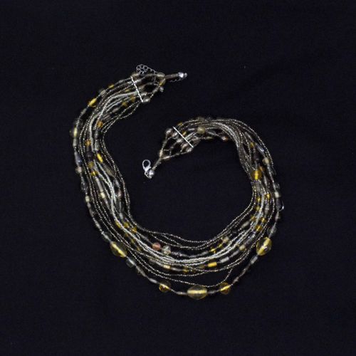 Collier Fantaisie Multi rangs Contemporain - Rsine Ambre - Label Emmaus - Modalova