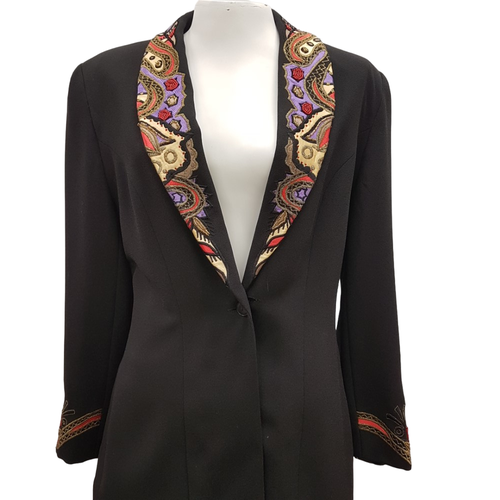 Veste blazer de ftes  broderies multicolores - Taille M - rene derhy - Modalova