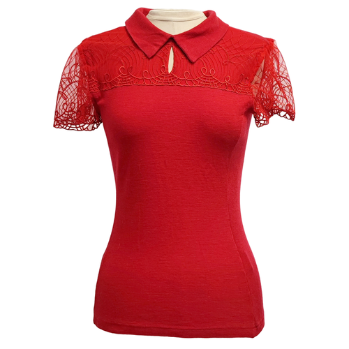 MORETTA - Top rouge - XS -Femme - moretta - Modalova