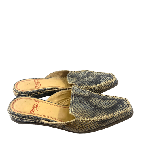 Mule style "croco" - Charles Jourdan Paris - Fabriqu en Espagne - not 244 6B - Label Emmaus - Modalova