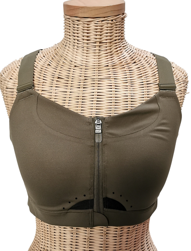 Brassire de sport rembourre  maintien suprieur avec zip avant-NIKE ALPHA-L (Bonnet C-E) - Label Emmaus - Modalova