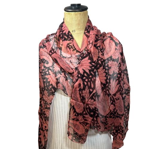 Foulard rose  motif fleuri - Label Emmaus - Modalova