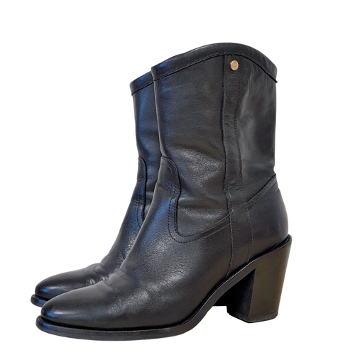 Bottines cowboy en cuir - 39 - claudie pierlot - Modalova