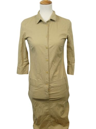 Robe longue chemise beige - 36 - comptoir des cotonniers - Modalova