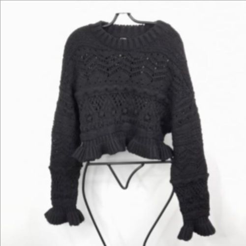 ZARA Pull en tricot coupe volant taille : M - Label Emmaus - Modalova