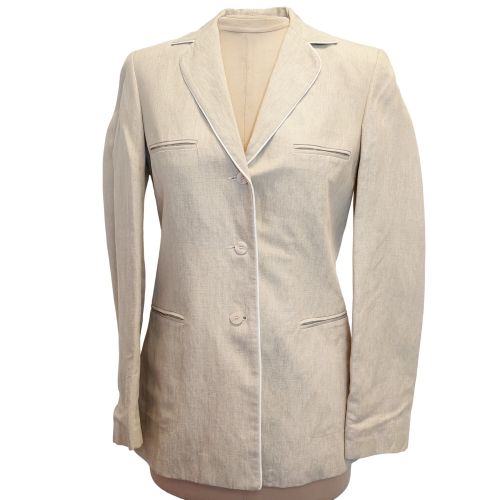 Veste partiellement en lin - 38 - 123 - Modalova