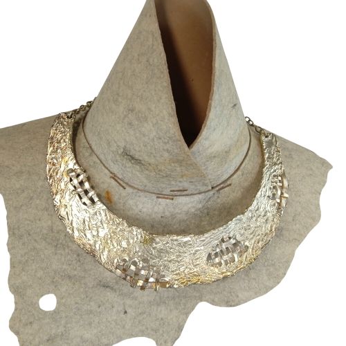 Collier crateur ras de cou rigide en acier inoxydable vintage - dolce vita - Modalova