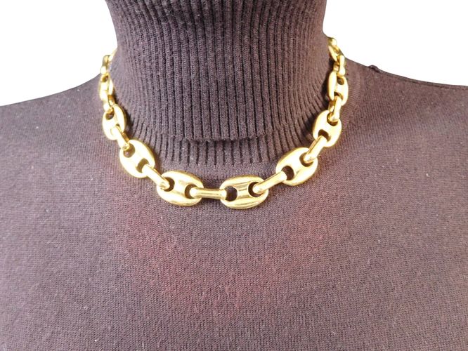 Collier AGATHA Paris - Maille Marine Vintage - Plaqu Or - Label Emmaus - Modalova