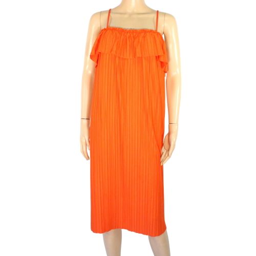 Robe Mi-Longue Orange ZARA Taille L - zara - Modalova