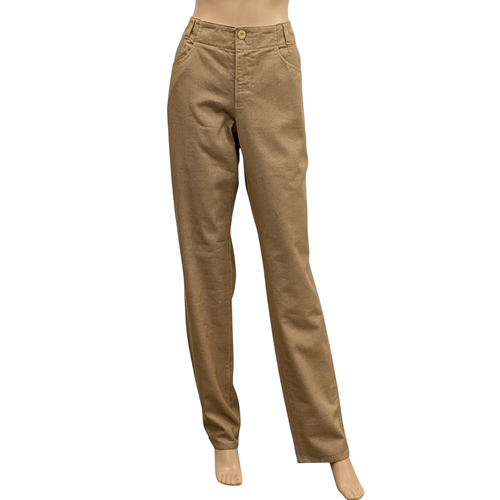 Pantalon neuf T 44 en toile chambray camel - sugar - Modalova