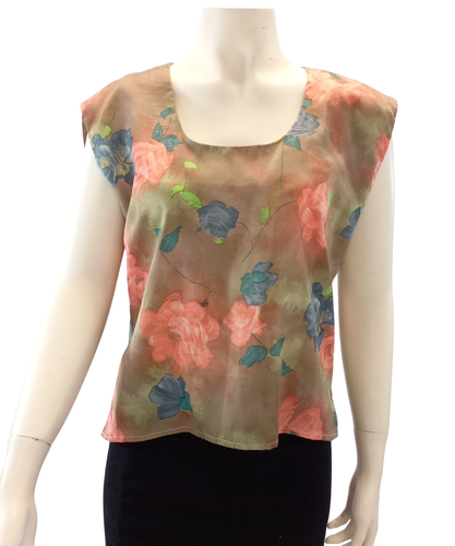 Blouse kaki  fleurs - Label Emmaus - Modalova