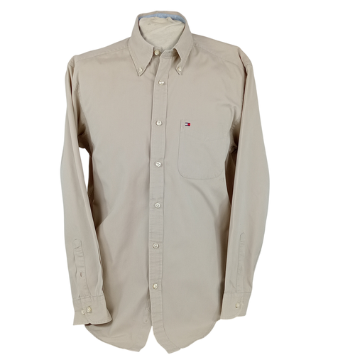 Chemise  manches longues col boutonn couleur kaki taille M (40) - tommy hilfiger - Modalova