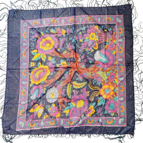 VINTAGE - Foulard  motif fleuri - nc - Modalova