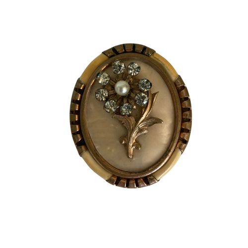 Broche ancienne dor bouquet - Label Emmaus - Modalova