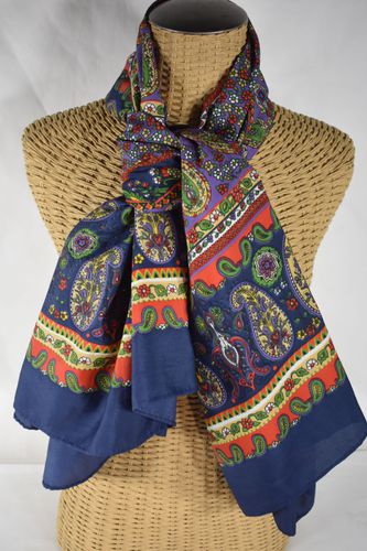 Foulard en soie dcor floral - Label Emmaus - Modalova