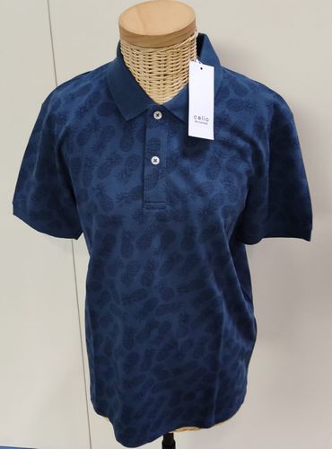 Polo bleu  motifs ananas-CELIO-M - celio - Modalova