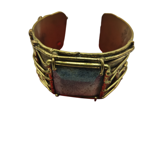 Bracelet Laiton Incrustation Pierre - Label Emmaus - Modalova