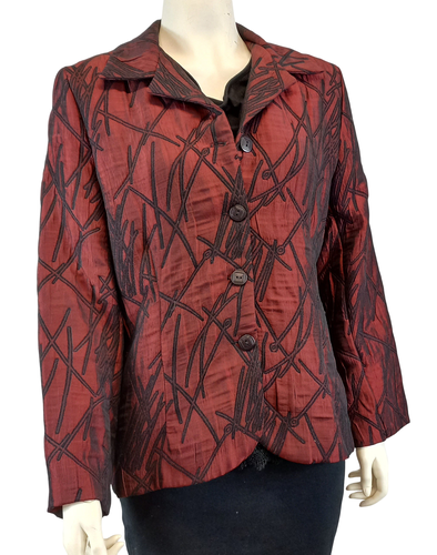 Veste Blazer "MELISE" bordeaux et noire T2 - Label Emmaus - Modalova