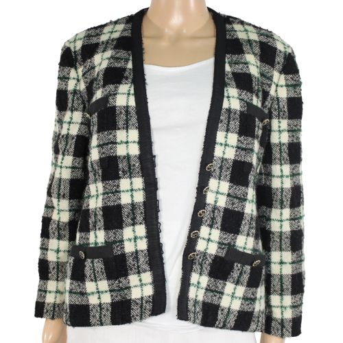 Veste Vintage  Carreaux /Ecru Taille Estime 40/42 - weill - Modalova
