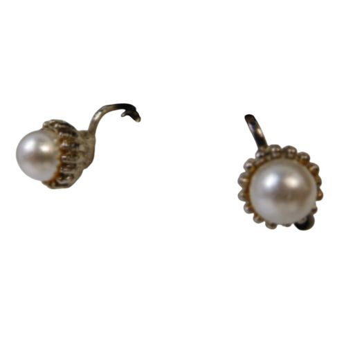 Boucles d'Oreilles Vintage Clips Avec Perles - Label Emmaus - Modalova