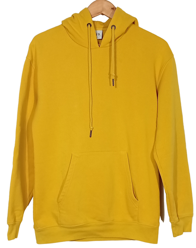 Sweat capuche jaune -ZARA - S - zara - Modalova