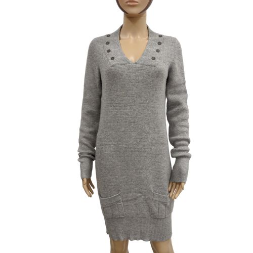 Robe Pull T S en maille pure laine perle - chlo - Modalova