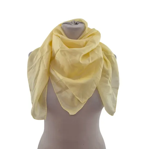 Foulard en soie jaune - Label Emmaus - Modalova
