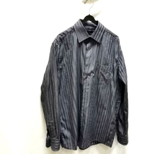 Chemise  manches longues - taille 41 -  rayures - anthracite - regularfit - pierre cardin - Modalova