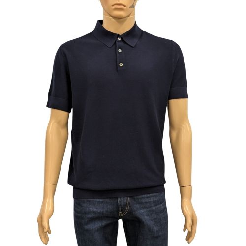 Polo T XL en coton et cachemire nuit Neuf & tiquette - de fursac - Modalova