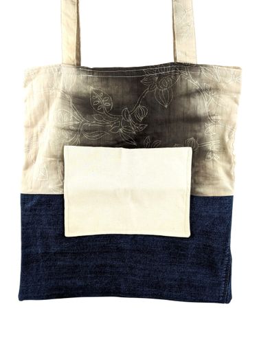 Tote bag Tissus Upcycling avec poche - Label Emmaus - Modalova